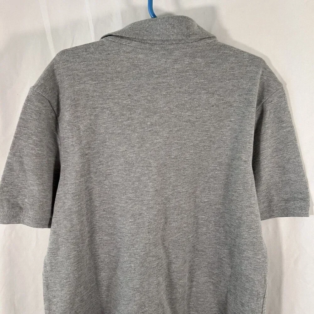 New Old Navy Polo Boys Medium Grey Short Sleeve Collared Cotton Blend